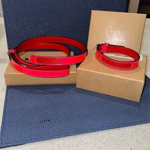 Louboutin’s collar and leash ( brand new).